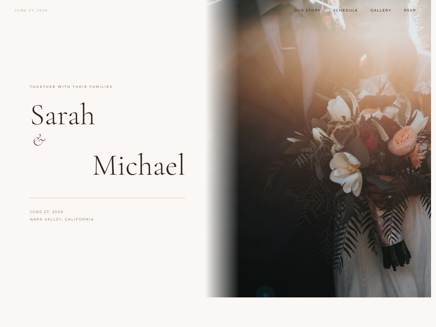 Romantic Editorial template preview